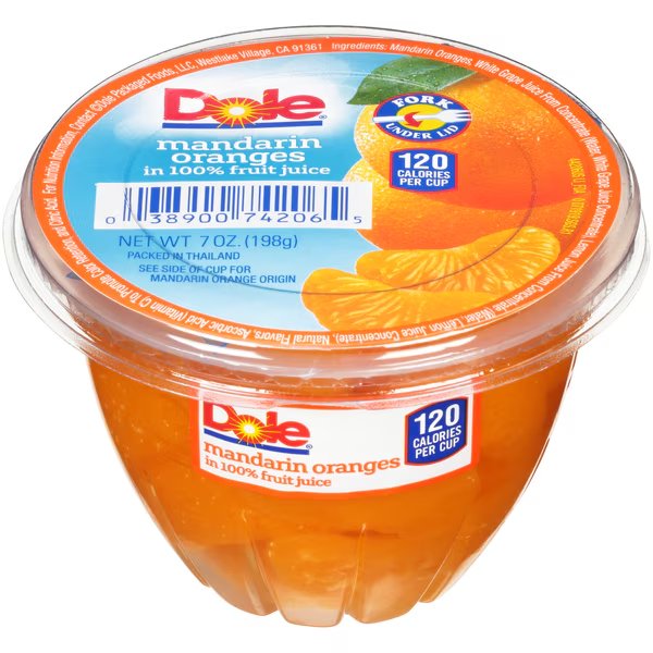 Dole In Juice Slice Mandarin Orange 7 oz. Can, PK12, Dole, Mfr#: 74206